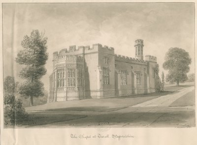 Tixall - Cappella a Tixall Hall da John Buckler