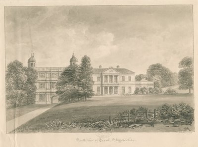 Tixall Hall e Gatehouse da John Buckler