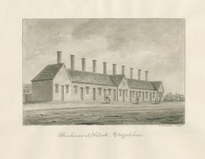 Walsall - Ospizi: disegno a seppia da John Buckler