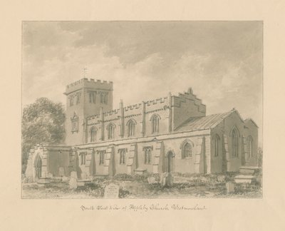 Westmorland - Chiesa di Appleby: disegno a seppia, 1800 da John Buckler