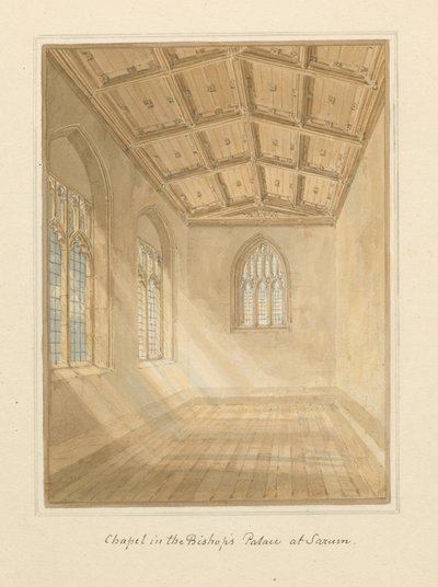 Interno della Cappella nel Palazzo del Vescovo, 1800 da John Buckler