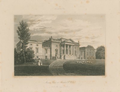 Wiltshire - Stourhead - Mansion: incisione da John Buckler
