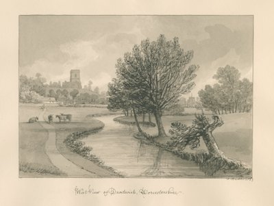 Worcestershire - Droitwich - Vista Ovest della Città da John Buckler