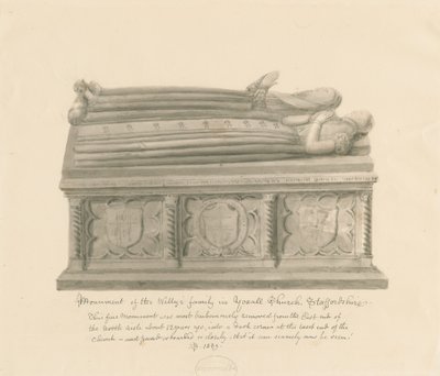 Chiesa di Yoxall - Monumento della famiglia Welly da John Buckler