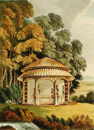 Un sedile nel bosco, da Ackermann