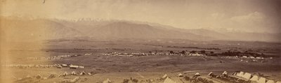 Panorama Safed Sang Camp dal 51° campo, Safed Koh in lontananza da John Burke