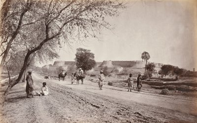 Forte di Peshawar e dintorni, dalla prigione, c.1862 da John Burke