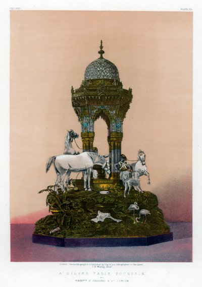 Una fontana da tavolo in argento, XIX secolo da John Burley Waring
