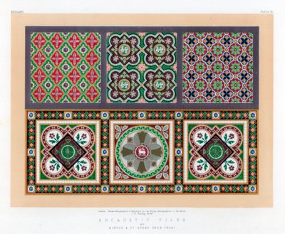 Piastrelle encaustiche, XIX secolo da John Burley Waring