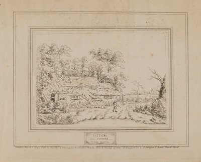 Cottage dalla natura (con cottage a sinistra) da John Burton
