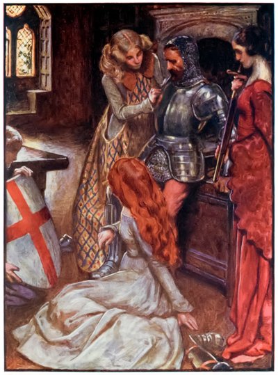 Cristiano armato da Il pellegrinaggio del cristiano da questo mondo a quello che verrà di John Bunyan (1628-1688) Illustrazione di Byam Shaw (1872-1919) da John Byam Liston Shaw