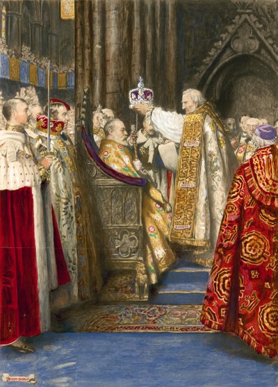 Incoronazione di Re Edoardo VII e Regina Alessandra, 1904 da John Byam Liston Shaw