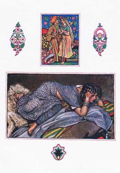 Canzone degli zingari abbandonati: Campo sulla collina, illustrazione da The Garden of Kama (e altri testi dall