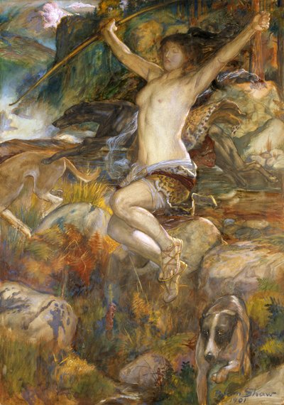 Diana della caccia, 1901 da John Byam Liston Shaw