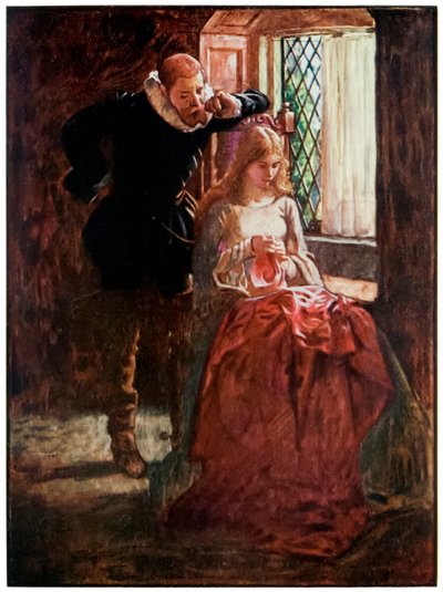 Signor Brisk e Misericordia da Il Viaggio del Pellegrino da Questo Mondo a Quello che Verrà di John Bunyan, illustrazione di Byam Shaw da John Byam Liston Shaw