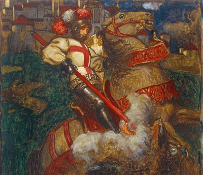 San Giorgio che uccide il drago, 1908 da John Byam Liston Shaw