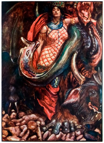 "Eppure era governato da una donna" da "Il pellegrinaggio del cristiano" di John Bunyan da John Byam Liston Shaw