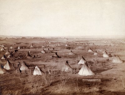 Villaggio Tribale Lakota nel 1891 da John C. H. Grabill