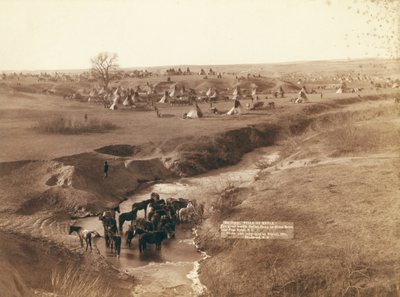 Il grande campo indiano ostile sul fiume Brule vicino a Pine Ridge da John C. H. Grabill