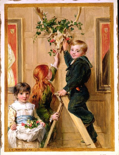 Decorare con agrifoglio, 1881 da John Callcott Horsley