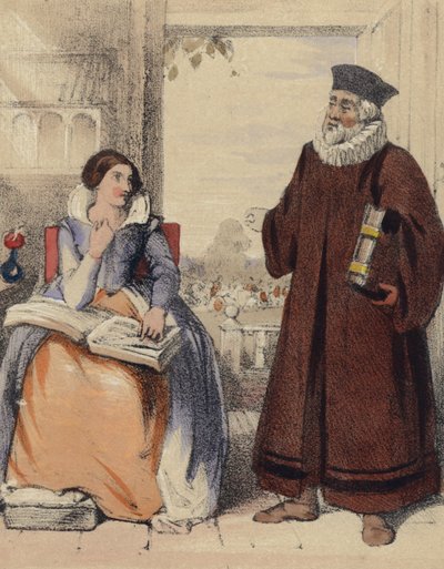 Rogert Ascham, tutore della regina Elisabetta I da John Callcott Horsley