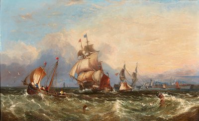 Navi vicino alla costa da John Callow