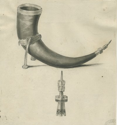 Lichfield - Corno da bere: disegno a penna e seppia, nd [1748-1817] (disegno) da John Carter