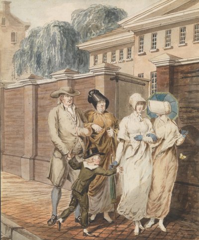 Domenica mattina davanti alla Arch Street Meeting House, Philadelphia, 1811-ca. 1813 da John Carter.