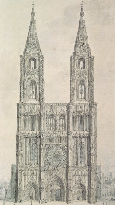Facciata ovest della cattedrale di Strasburgo da John Carter