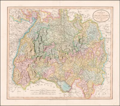 Mappa della Svevia del 1799 di John Cary da John Cary