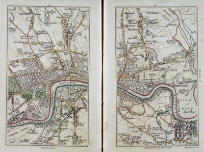 Mappa di East London, tavole 20-21, da 