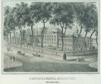 Ospedale della Pennsylvania, 1838 da John Caspar Wild