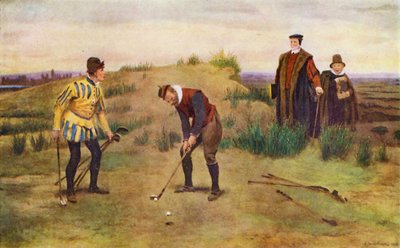 I trasgressori del sabato, due uomini sorpresi a giocare a golf di sabato da John Charles (after) Dollman