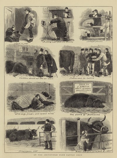 Alla mostra del bestiame del Smithfield Club da John Charles Dollman