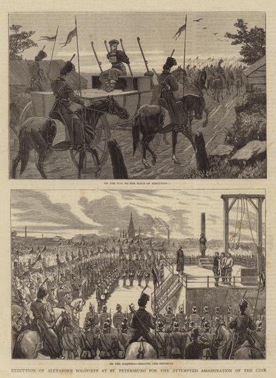 Esecuzione di Alexander Solovieff a San Pietroburgo per il tentato assassinio dello Zar da John Charles Dollman