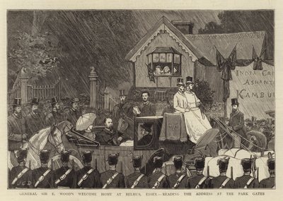 Il Benvenuto a Casa del Generale Sir E Wood a Belhus, Essex, leggendo l