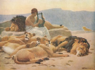 Orfeo e la Sua Lira, fine XIX-inizio XX secolo, 1914 da John Charles Dollman