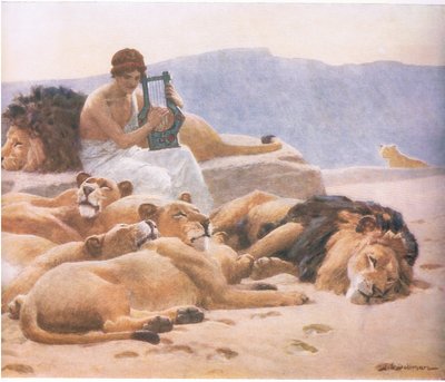 Orfeo e il suo liuto, Bibbys Annual, 1916-17 da John Charles Dollman
