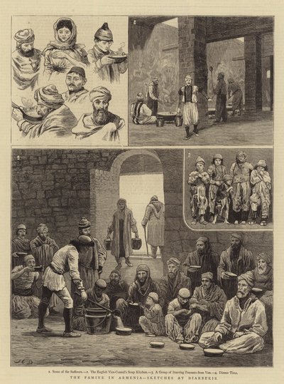 La carestia in Armenia, schizzi a Diarbekir da John Charles Dollman