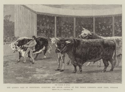 La vendita della regina di bovini Shorthorn, Hereford e Devon alla Shaw Farm del principe consorte, Windsor da John Charles Dollman