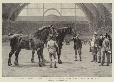 Mostra del cavallo da tiro alla Agricultural Hall, il duello finale da John Charles Dollman