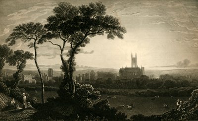Vista orientale della città di Canterbury da John Charles Varrall