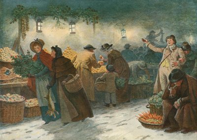 Fare la Spesa a Londra alla Vigilia di Natale da John Charles after Dollman