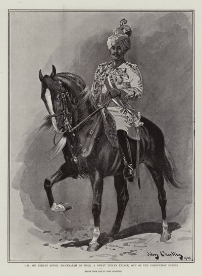 H H Sir Pertab Singh, Maharajah di Idar, un grande principe indiano, uno degli ospiti dell
