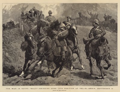 La Guerra in Egitto, Alt!, portando i Cannoni in Posizione a Tel-el-Kebir, 13 settembre da John Charlton