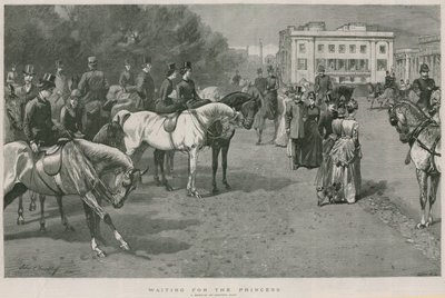 Aspettando la principessa: uno schizzo a Rotton Row, Hyde Park, Londra da John Charlton