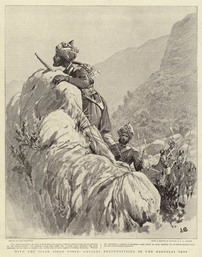 Con la Tirah Field Force, cavalleria in ricognizione nel Bargolai Pass da John Charlton