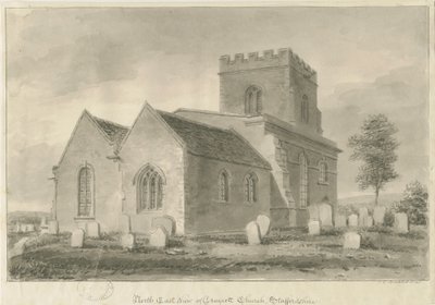 Chiesa di Draycott in the Moors da John Chessell Buckler