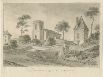 Chiesa di Fulford: disegno a seppia da John Chessell Buckler