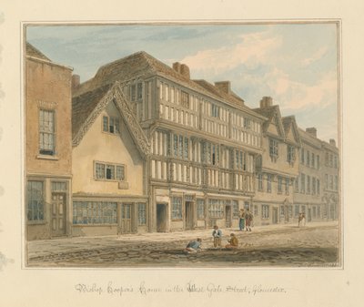 Gloucestershire - Casa di Bishop Cooper da John Chessell Buckler
